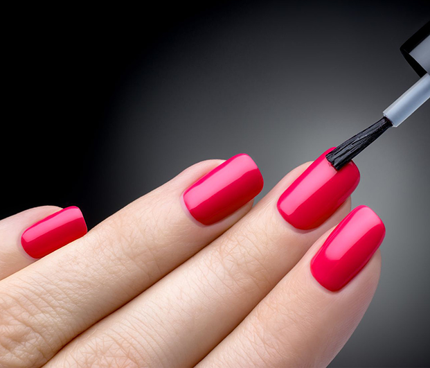 Healthy, well-kept painted nails