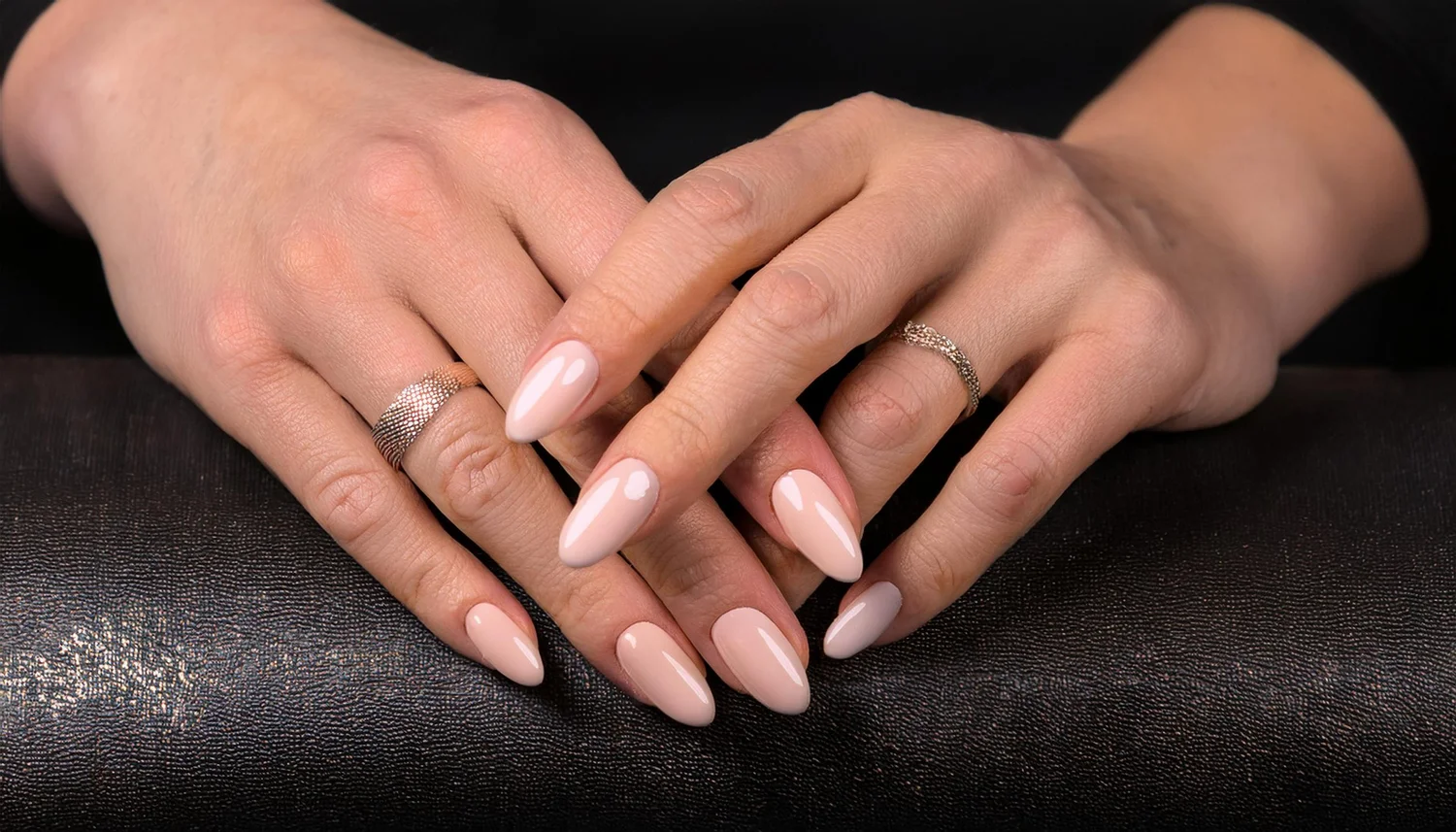 Healthy nails being cared for at a nail salon
