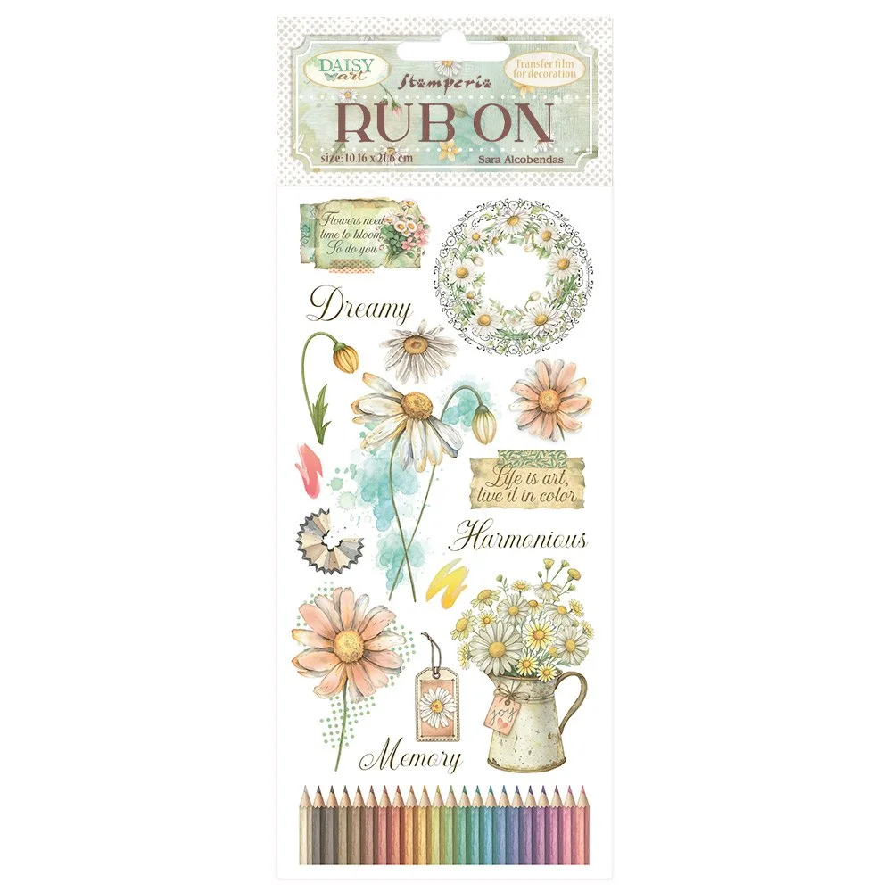 Stamperia - Daisy Art - Rub ons - Harmonious - DFLRB224