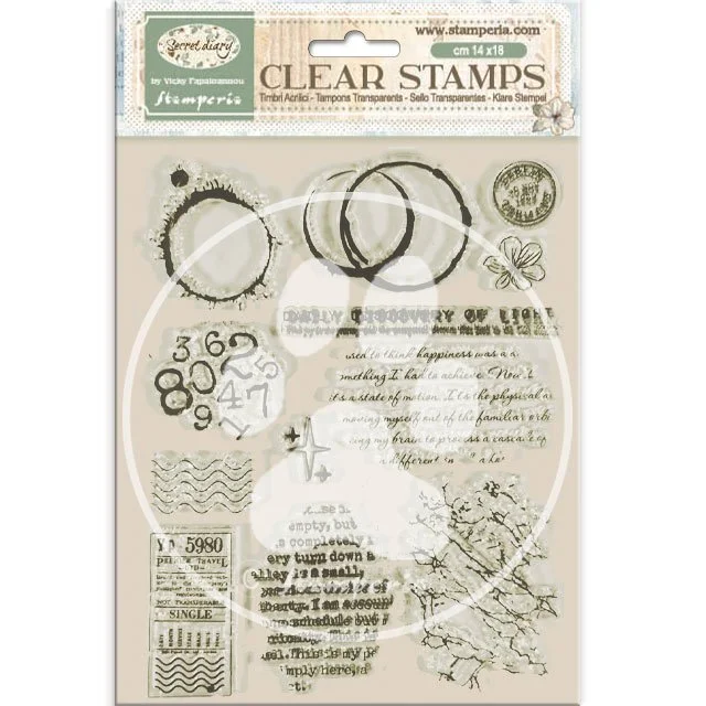 Stamperia - Secret Diary - Acrylic Stamp - WTK237