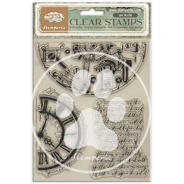 Stamperia - Gardens of Time - Stamp - Half Clocks - WTK240