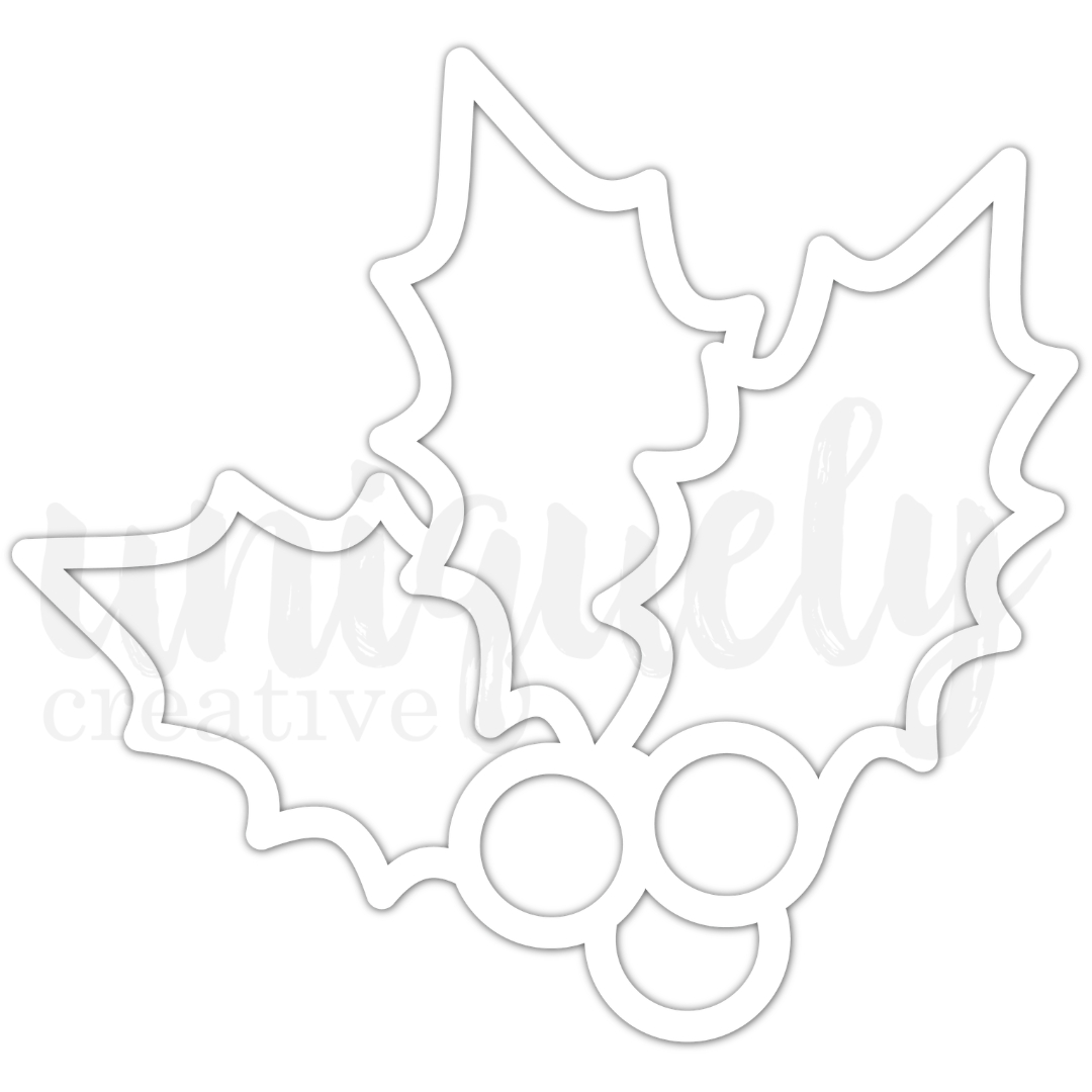 Uniquely Creative - Christmas Keepsakes - Holly Overlay - UCE2242