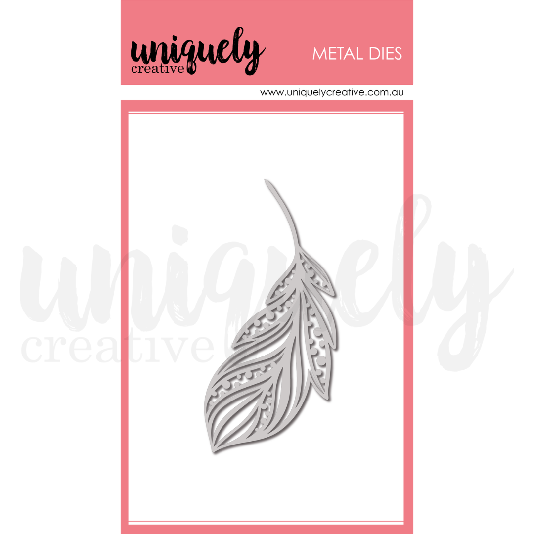Uniquely Creative - Tea & Tranquility - Free Spirit Feather Die - UCD2218