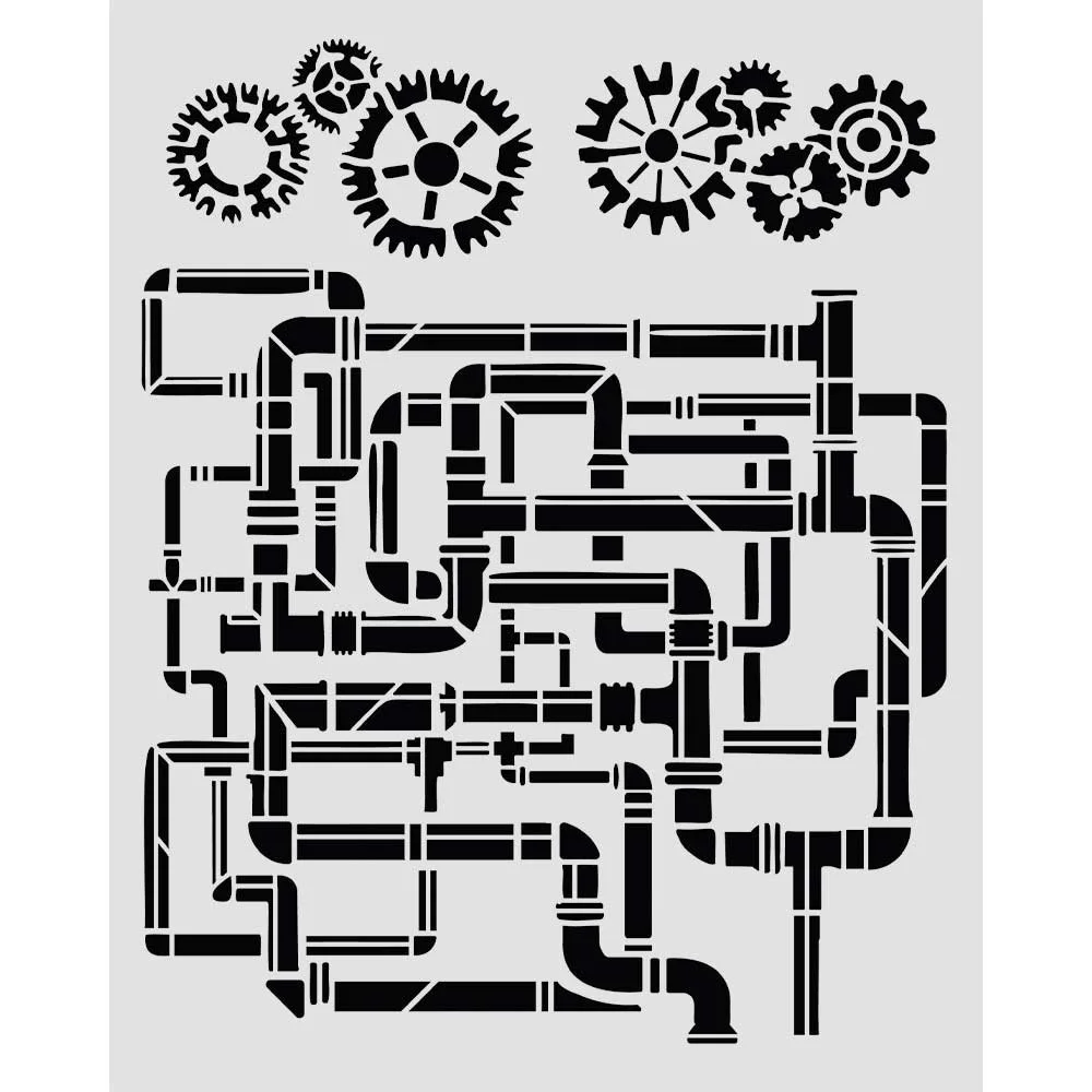 Stamperia - Gardens of Time - 20 x 25cm Stencil - Tubes - KSTD202