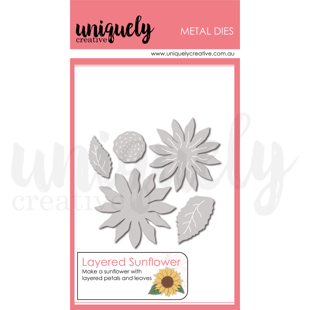 Uniquely Creative - Sweet as Honey - Layered Sunflower Die - UCD2240