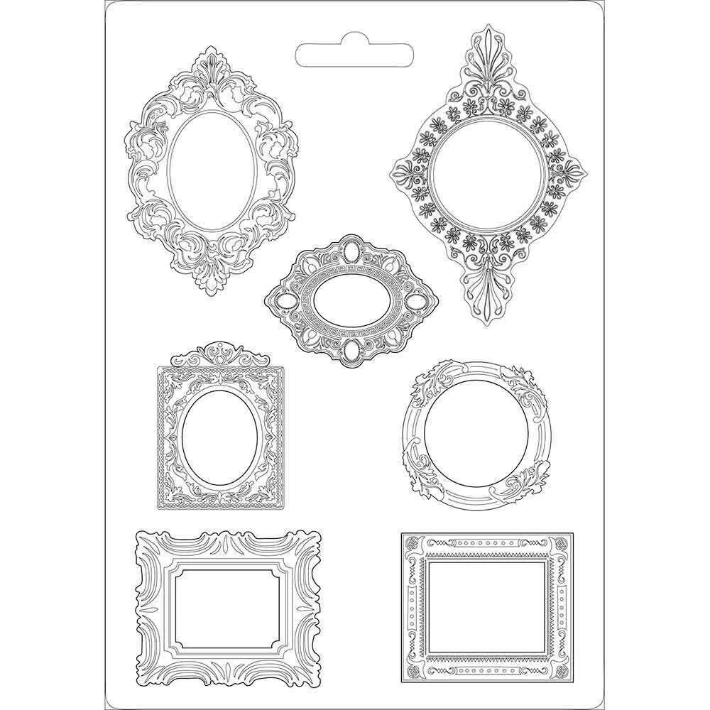 Stamperia Stampo Morbido Desire Elements A4 | Matrice Per Creazioni 3D Con Argilla, Pasta, Scrapbooking, Disegnata Da Dorota Kotowicz