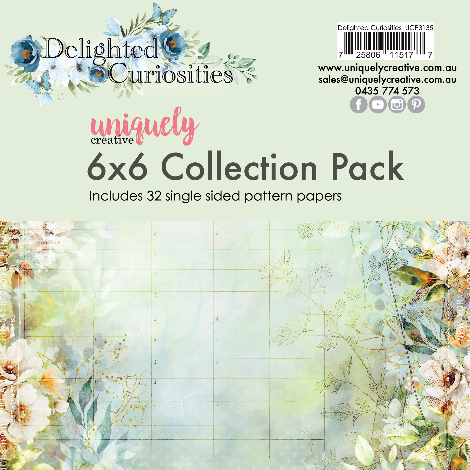 Uniquely Creative - Delighted Curiosities - 6 x 6 Collection Pack - UCP3135