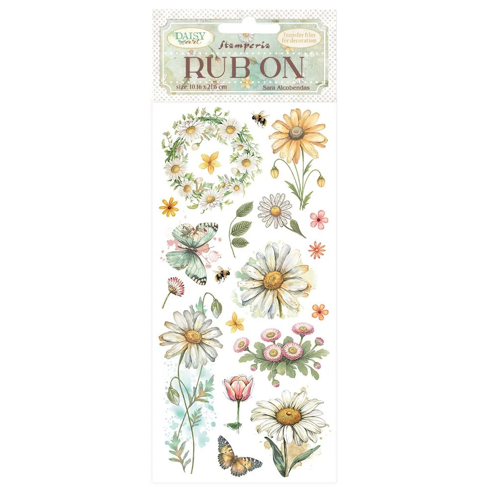 Stamperia - Daisy Art - Rub ons - Daisy & Butterfly - DFLRB220