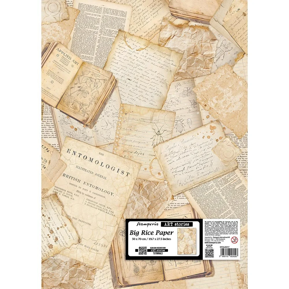Stamperia - All Around - Rice Paper - 50 x 70cm - Letters - DFSAJB017