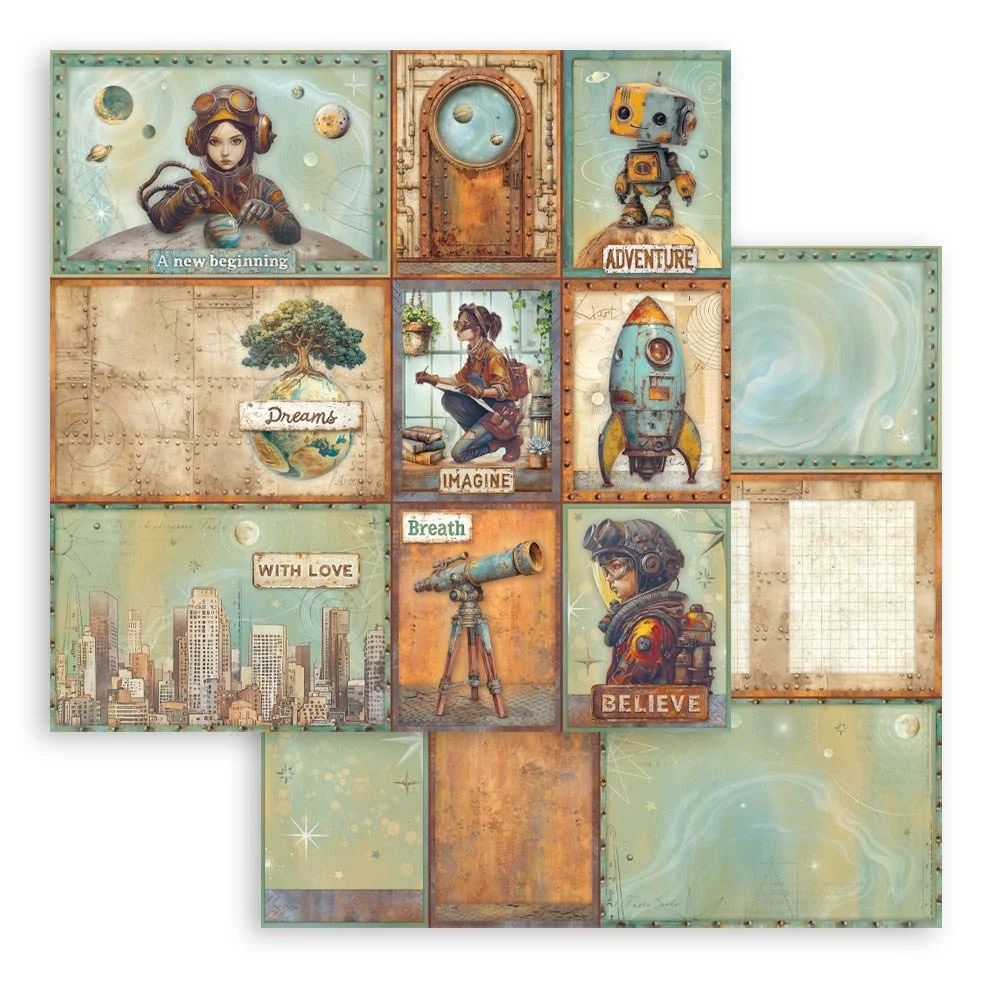 Stamperia - A New Beginning - Scrapbooking Paper - Mixed Cards - SBB1135