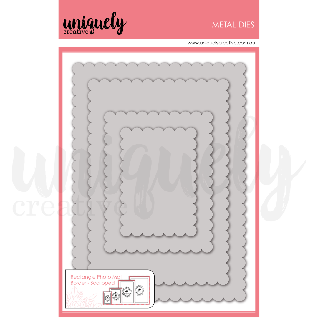 Uniquely Creative - Rectangle Photo Mat Border Die - Scalloped - UCD2220