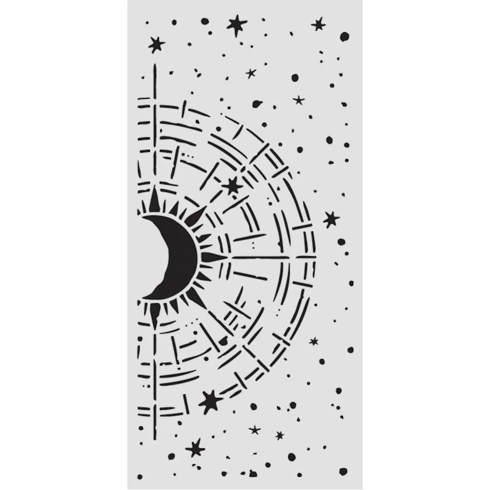 Stamperia - Secret Diary - Stencil 12 x 25cm - Cosmic Compass - KSTDL150