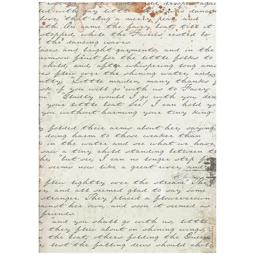 Stamperia - Our Way - A4 Rice Paper - Handmade Letter - DFSA41156