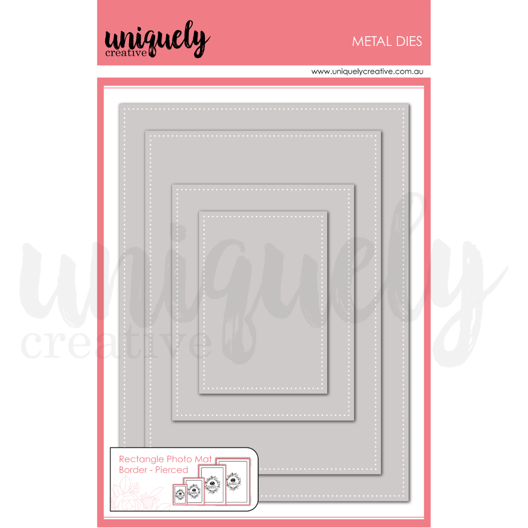 Uniquely Creative - Rectangle Photo Mat Border Die - Pierced - UCD2222