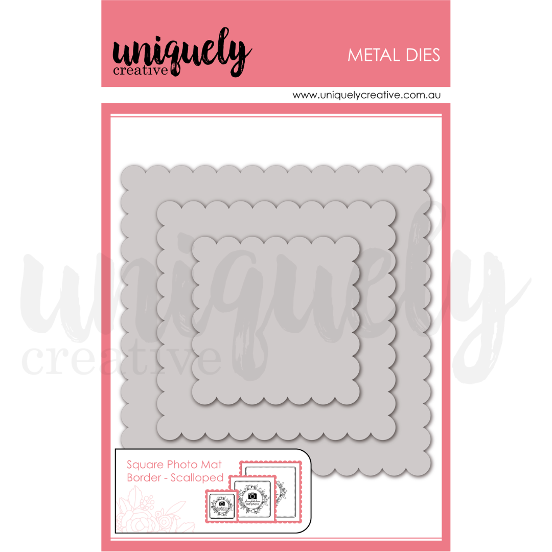Uniquely Creative - Square Photo Mat Border Die - Scalloped - UCD2221