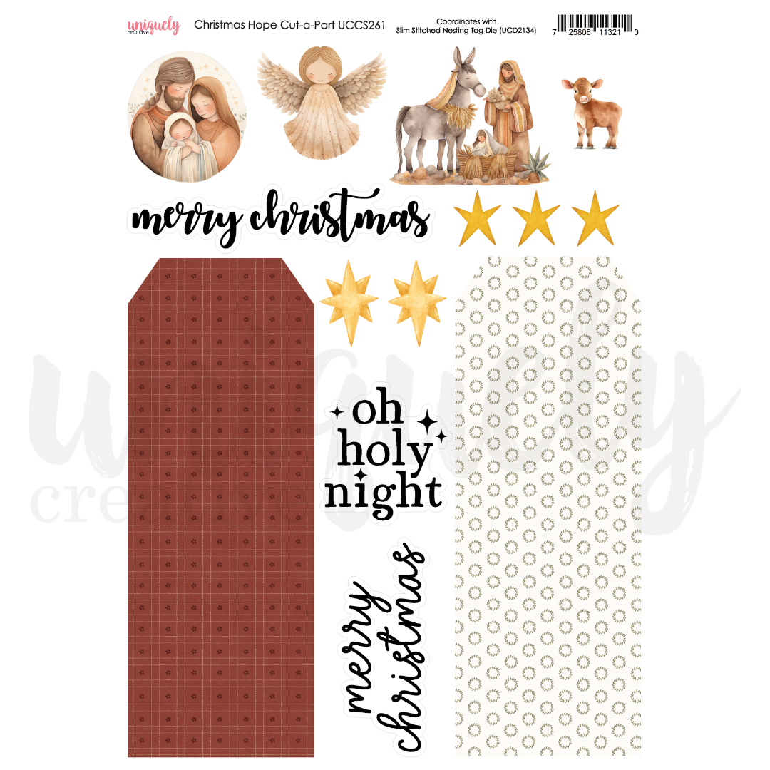 Uniquely Creative - Christmas Hope - Cut-a-Part Sheet - UCCS261