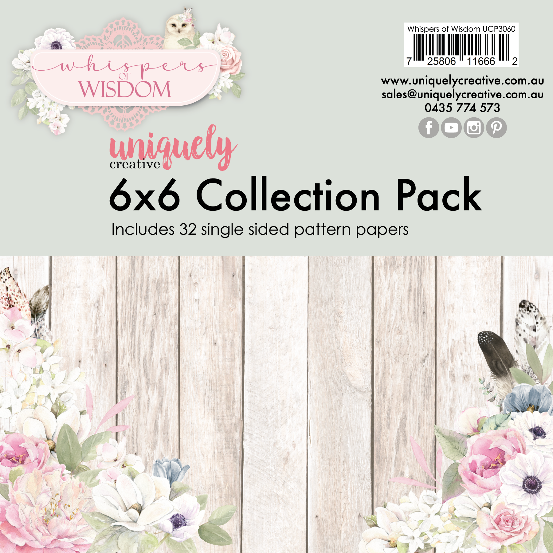 Uniquely Creative - Whispers of Wisdom - 6 x 6 Collection Pack - UCP3060