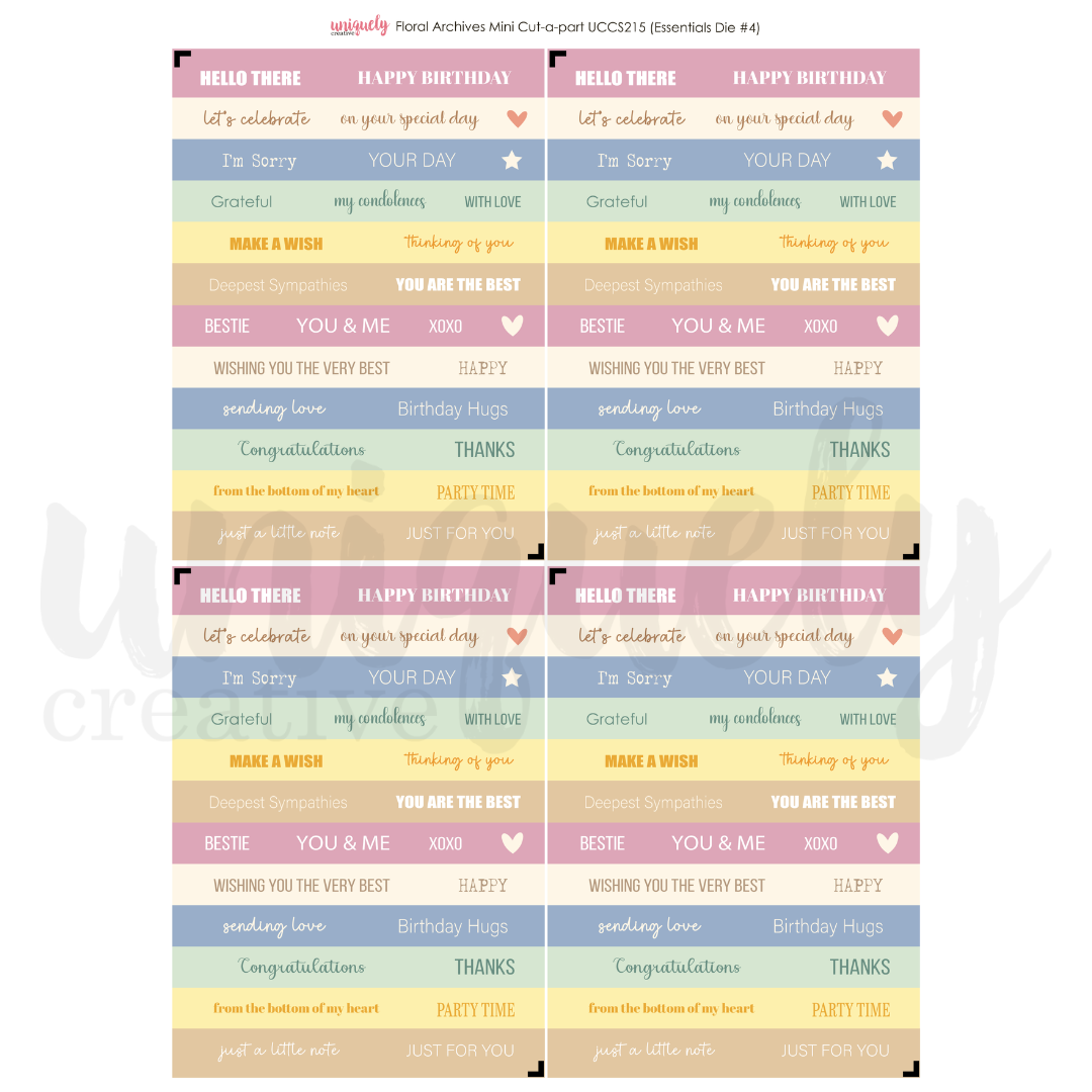 Uniquely Creative - Floral Archives Cut-a-Part Sheet Mini - UCCS215