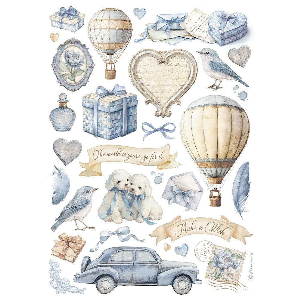 Stamperia - Timeless - A4 Rice Paper - Mixed Elements - DFSA41037