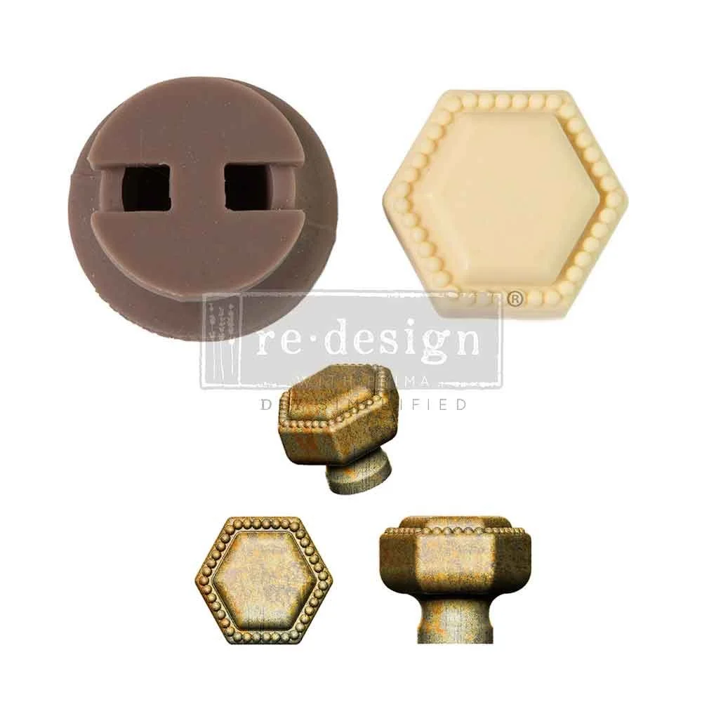 Prima - Cece Knob Mould - Imperial Pearl - 1 Knob Set Includes Hardware