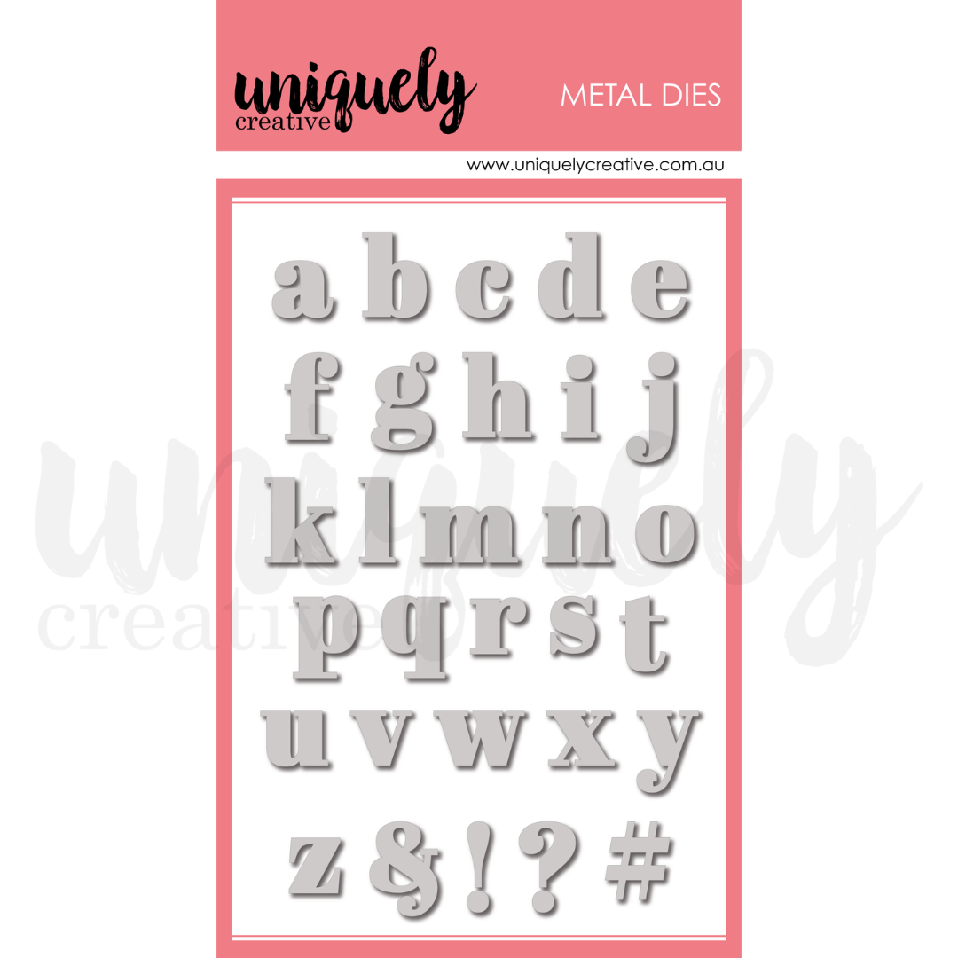 Uniquely Creative - Serif Lowercase Alpha Die - UCD2225