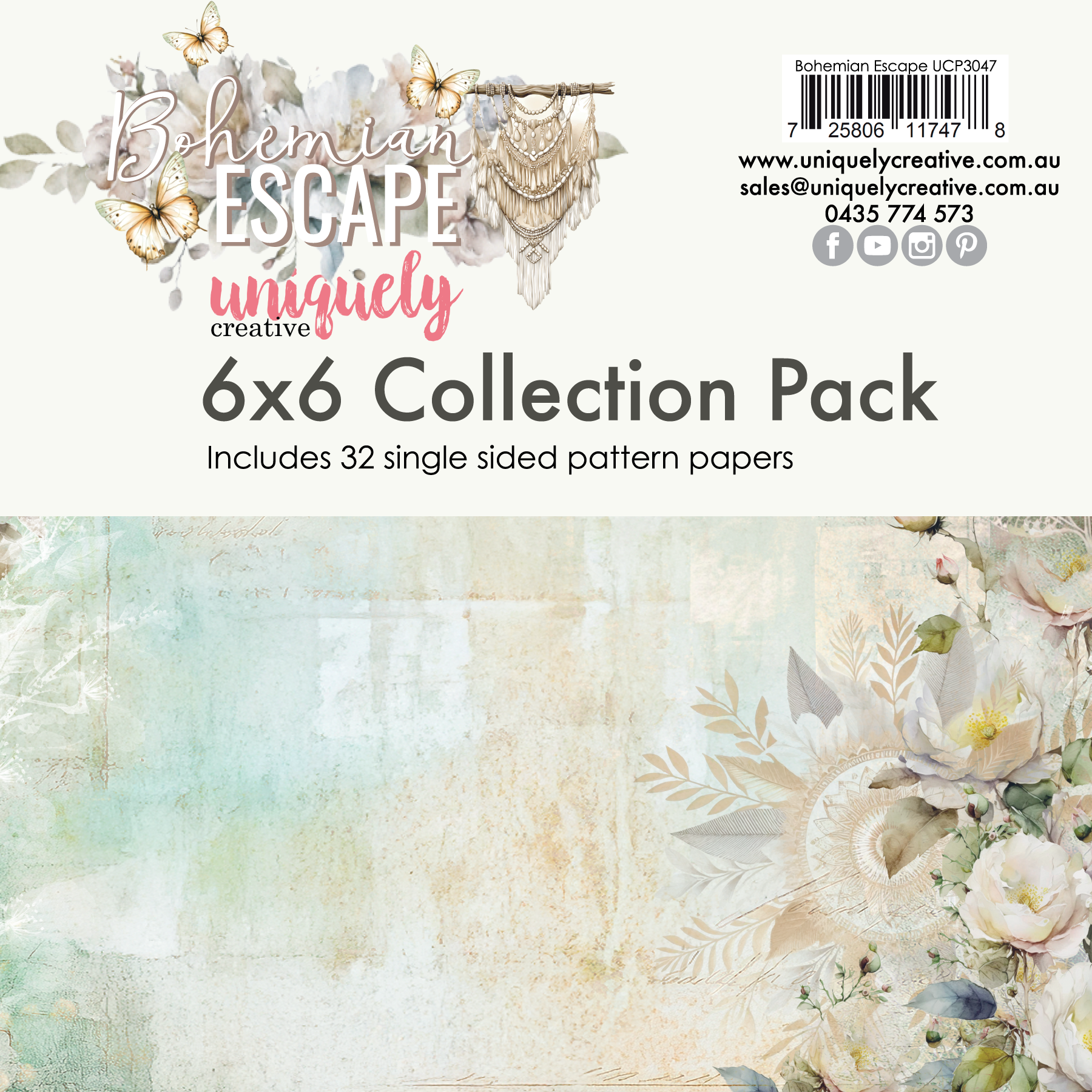 Uniquely Creative - Bohemian Escape - 6 x 6 Collection Pack - UCP3047