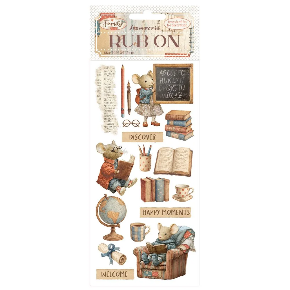 Stamperia - Family - Rub Ons - Happy Moments - DFLRB216