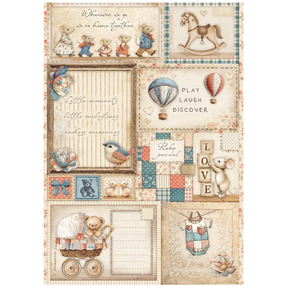Stamperia - Baby - Cards - DFSA41089