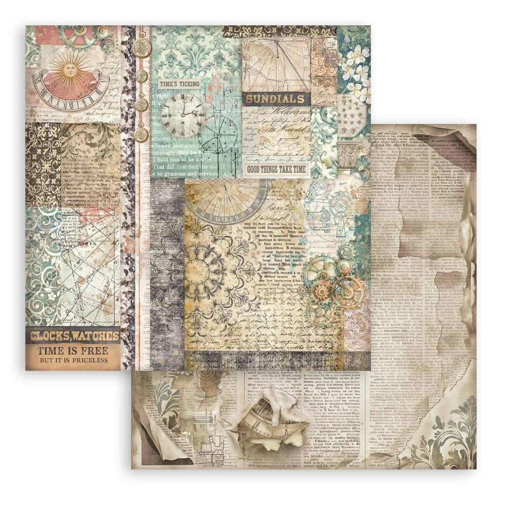 Stamperia - Gardens of Time - Scrapbooking Paper - Mixed Patterns - SBB1142