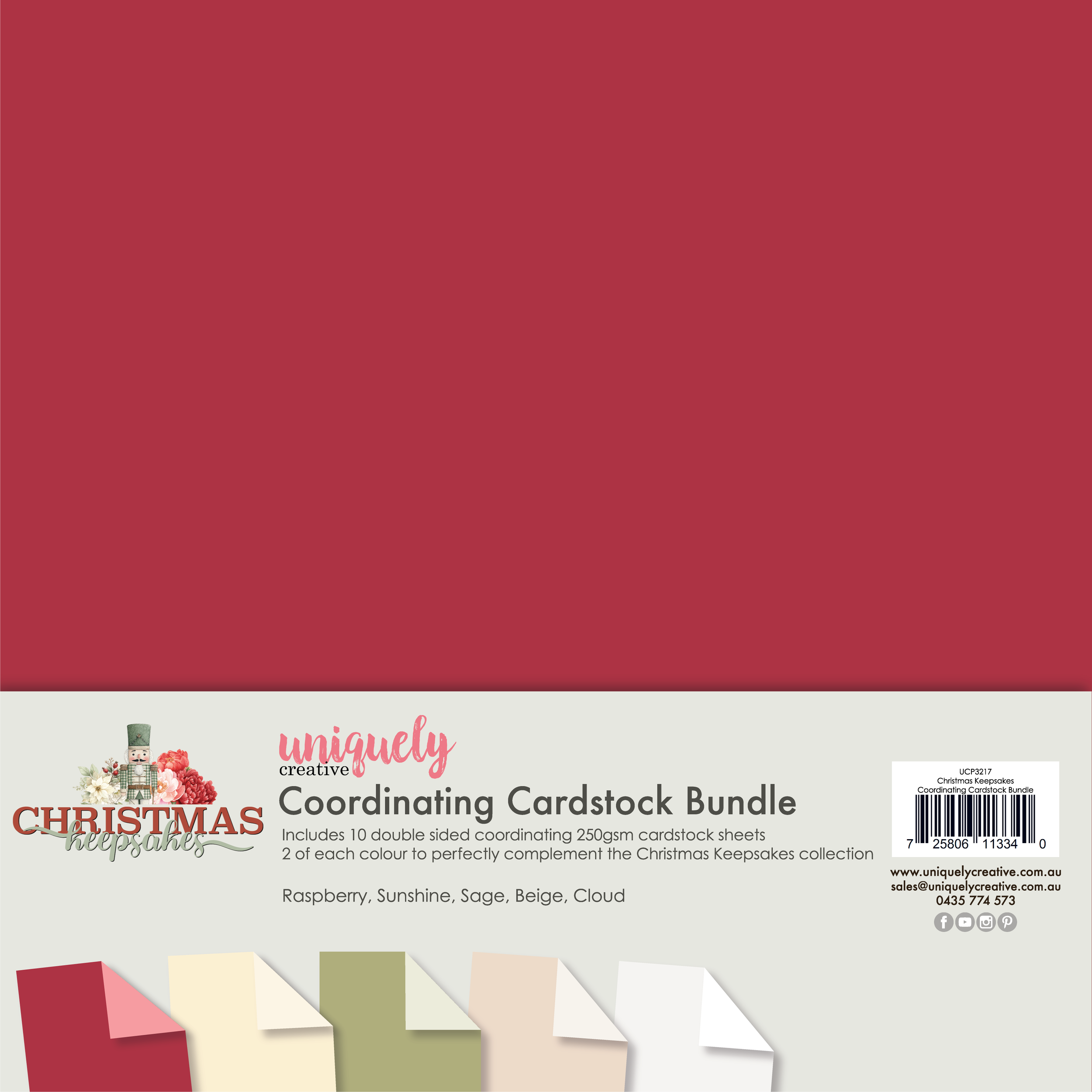Uniquely Creative - Christmas Keepsakes - Coordinating Cardstock Bundle - UCP3217