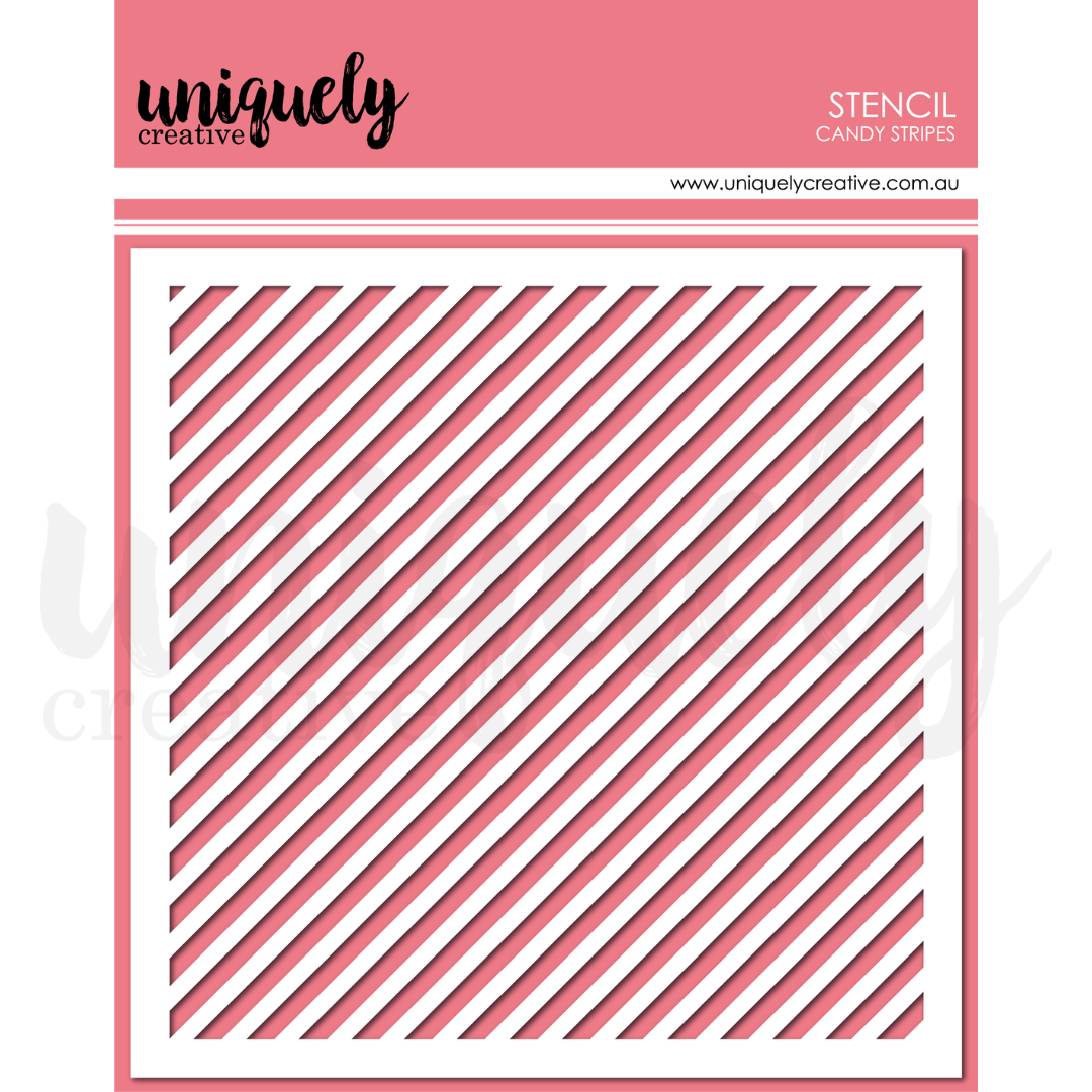Uniquely Creative - Christmas Keepsakes - Candy Stripes Stencil - UCMM1797