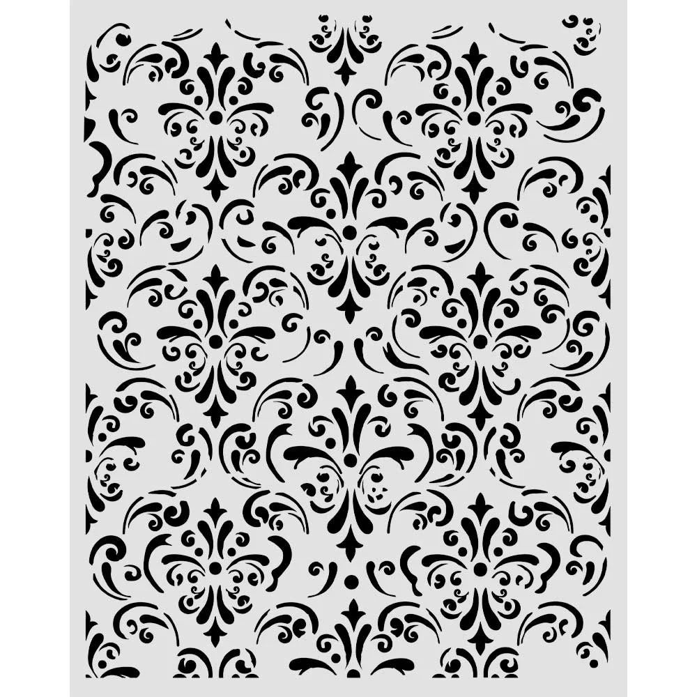 Stamperia - Gardens of Time - 20 x 25cm Stencil - Wallpaper - KSTD205