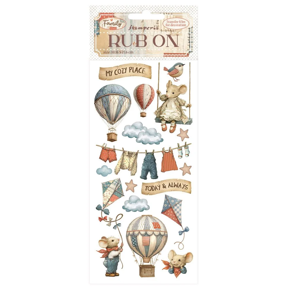 Stamperia - Family - Rub Ons - Air Balloons - DFLRB218