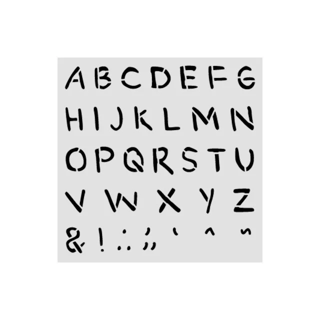 Stamperia - Baby - 12 x 12cm Stencil Alphabet - KSTDS70