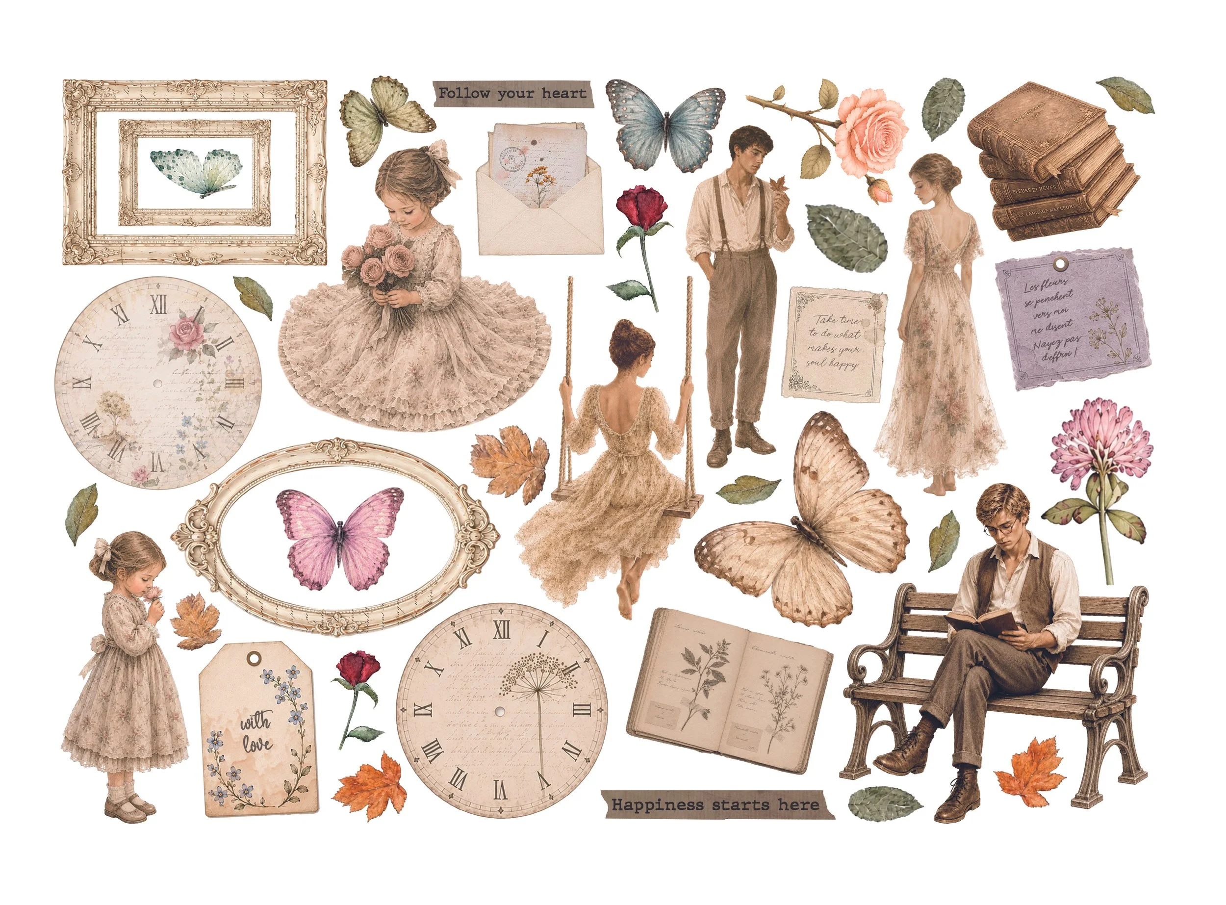 Stamperia - Flowers & Poems - Ephemera - DFLCT92
