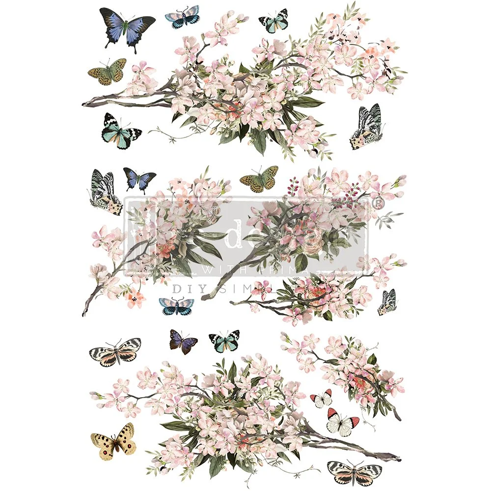 Prima - Redesign Decor Transfer - Blossom Botanica - 24" x 35" - Cut into 3 Sheets