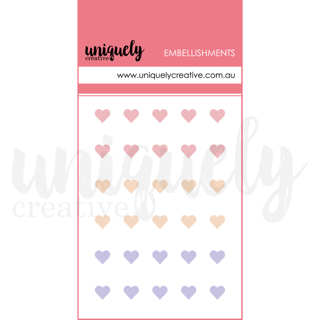 Uniquely Creative - dew Drop Heart Stickers - Romantic - UCE2185