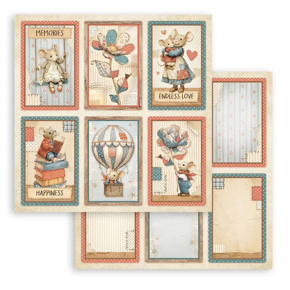 Stamperia - Family - Scrapbooking Paper - 6 Cards - SBB1120