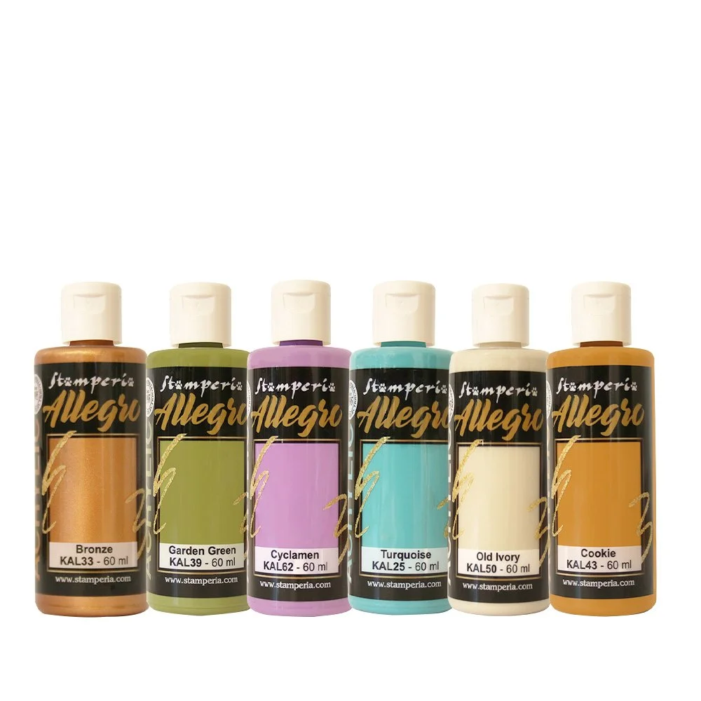 Stamperia - Gardens of Time - Allegro Paint Set - 6 Colours - KALKIT72