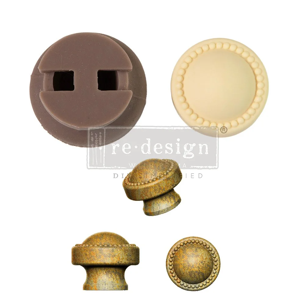 Prima - Cece Knob Mould - Pearl Inlay - 1 Knob Set Includes Hardware