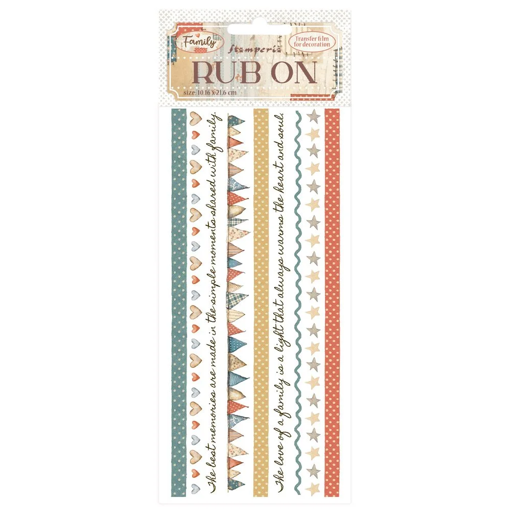 Stamperia - Family - Rub Ons - Stripes - DFLRB219