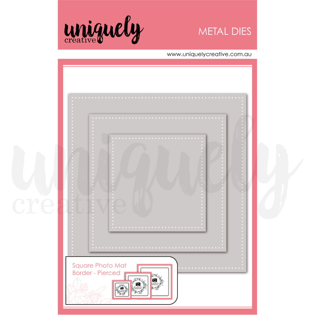 Uniquely Creative - Square Photo Mat Border Die - Pierced - UCD2223