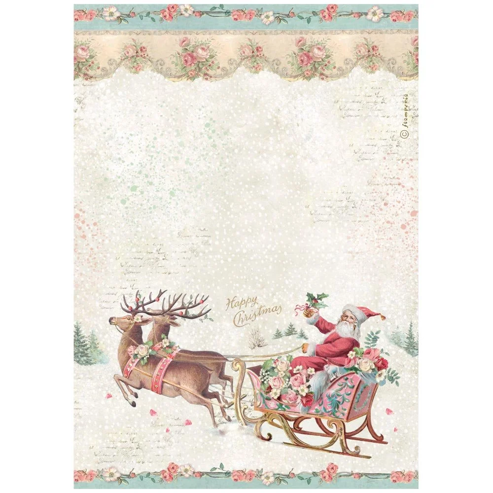 Stamperia - Winter Magic- A4 Rice Paper - Santa Claus - DFSA41134