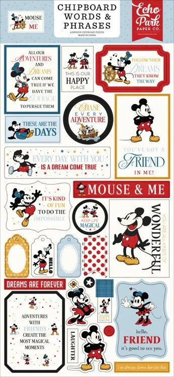 Echo Park - Chipboard Words & Phrases - Mouse & Me - MAM487022