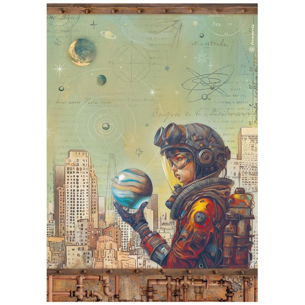 Stamperia - A New Beginning - A4 Rice Paper - Save the Planet - DFSA41108