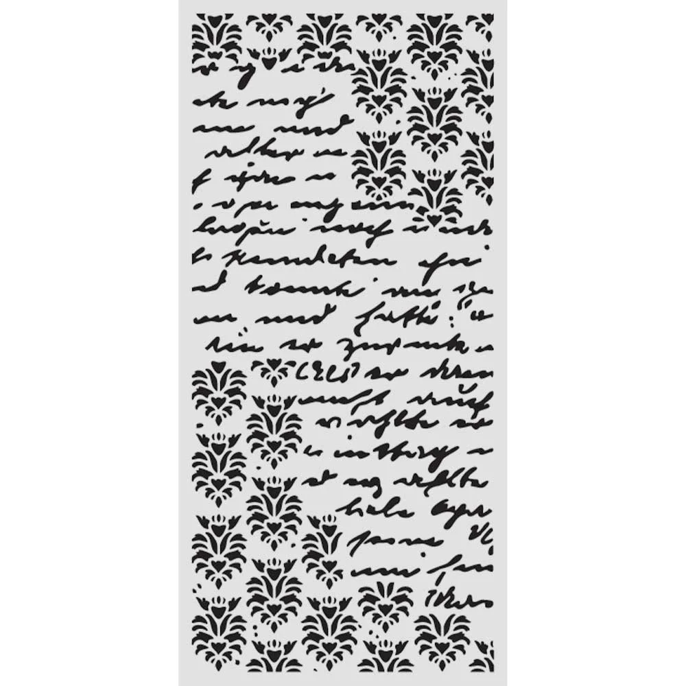 Stamperia - Secret Diary - Stencil 12 x 25cm - Seal & Writings - KSTDL148