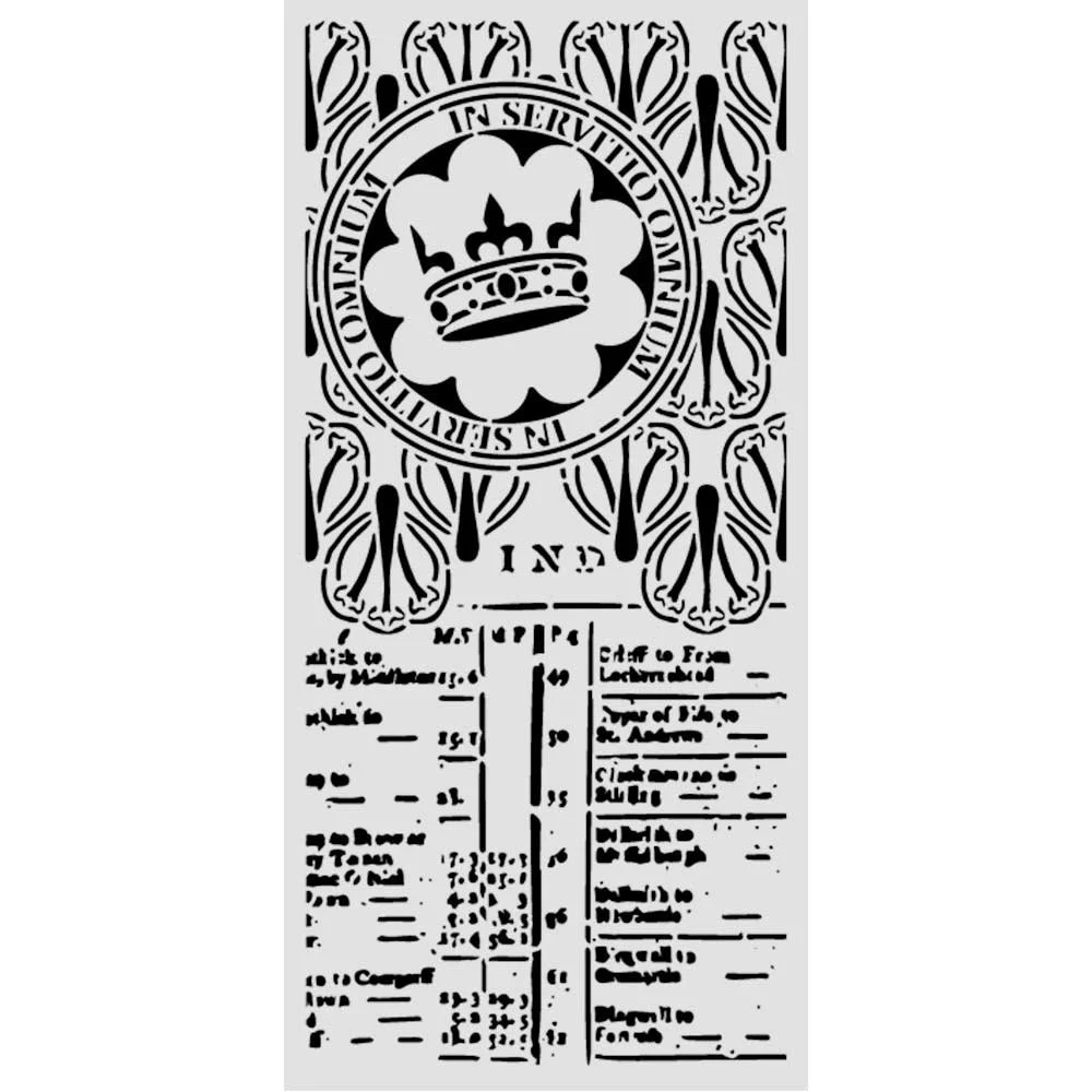 Stamperia - Our Way - 12 x 25cm Stencil - Crown - KSTDL180