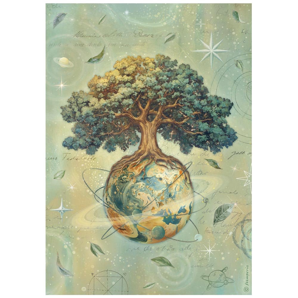 Stamperia - A New Beginning - A4 Rice Paper - The World Tree - DFSA41110