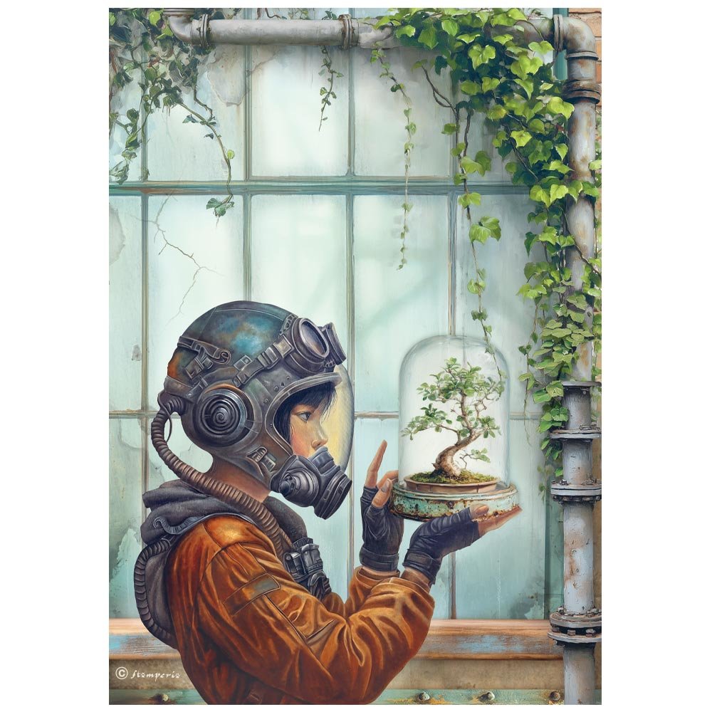Stamperia - A New Beginning - A4 Rice Paper - Terrarium - DFSA41106