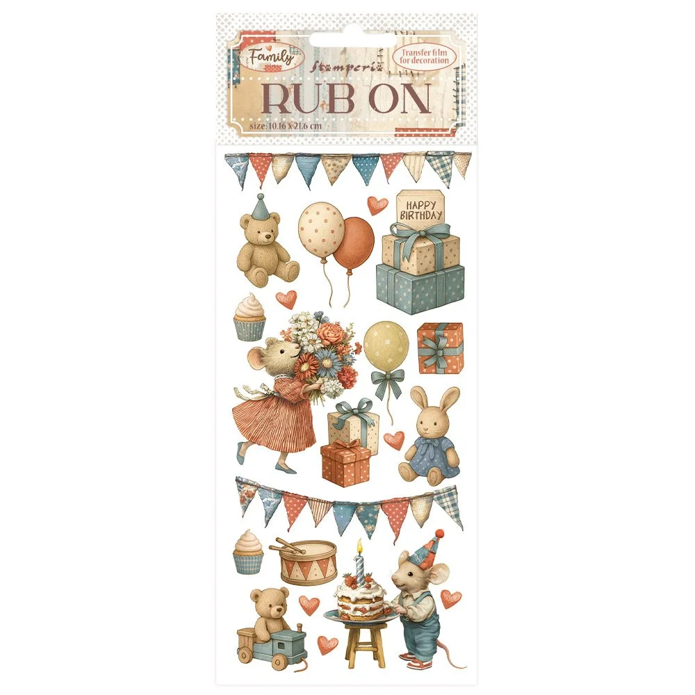 Stamperia - Family - Rub Ons - Party - DFLRB215